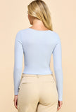 Aileen Long Sleeve Top (Light Blue)