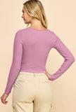 Aileen Long Sleeve Top (Pink)