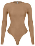 Laura Long Sleeve Bodysuit (Mocha)