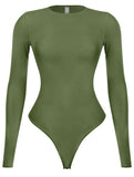 Laura Long Sleeve Bodysuit (Olive)