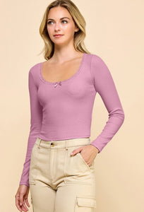 Aileen Long Sleeve Top (Pink)