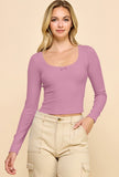 Aileen Long Sleeve Top (Pink)