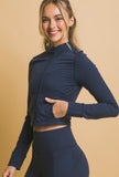 Cropped BBL Jacket Navy