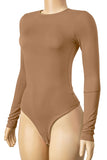 Laura Long Sleeve Bodysuit (Mocha)