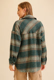 Shirley Plaid Shacket (Hunter Green)