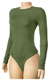 Laura Long Sleeve Bodysuit (Olive)