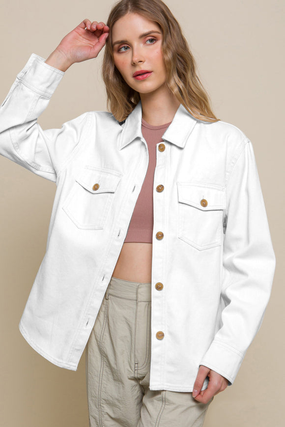 Gabby Denim Jacket Oversized (White)