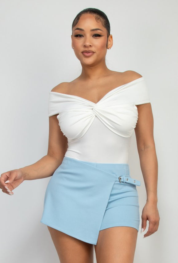 Nova Bodysuit (Ivory) Off-Shoulder