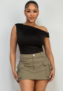 Gianna Top (Black) Off-Shoulder