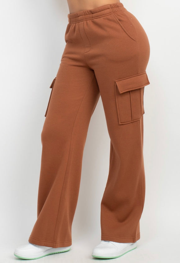 Lucy Flared Sweatpants (Brown)