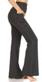 Fatima Flared Leggings (Charcoal)