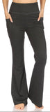 Fatima Flared Leggings (Charcoal)