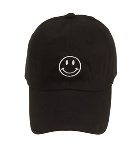 Smiley Face Cap 🧢 (Black)