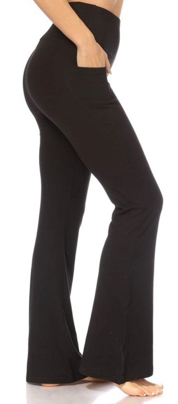 Fatima Flared Leggings (Black)