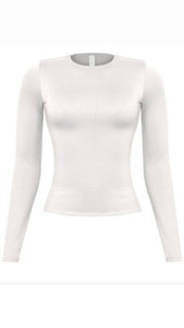 Evelyn Long Sleeve Top (Ivory)