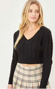 Emma Sweater Top (Black)